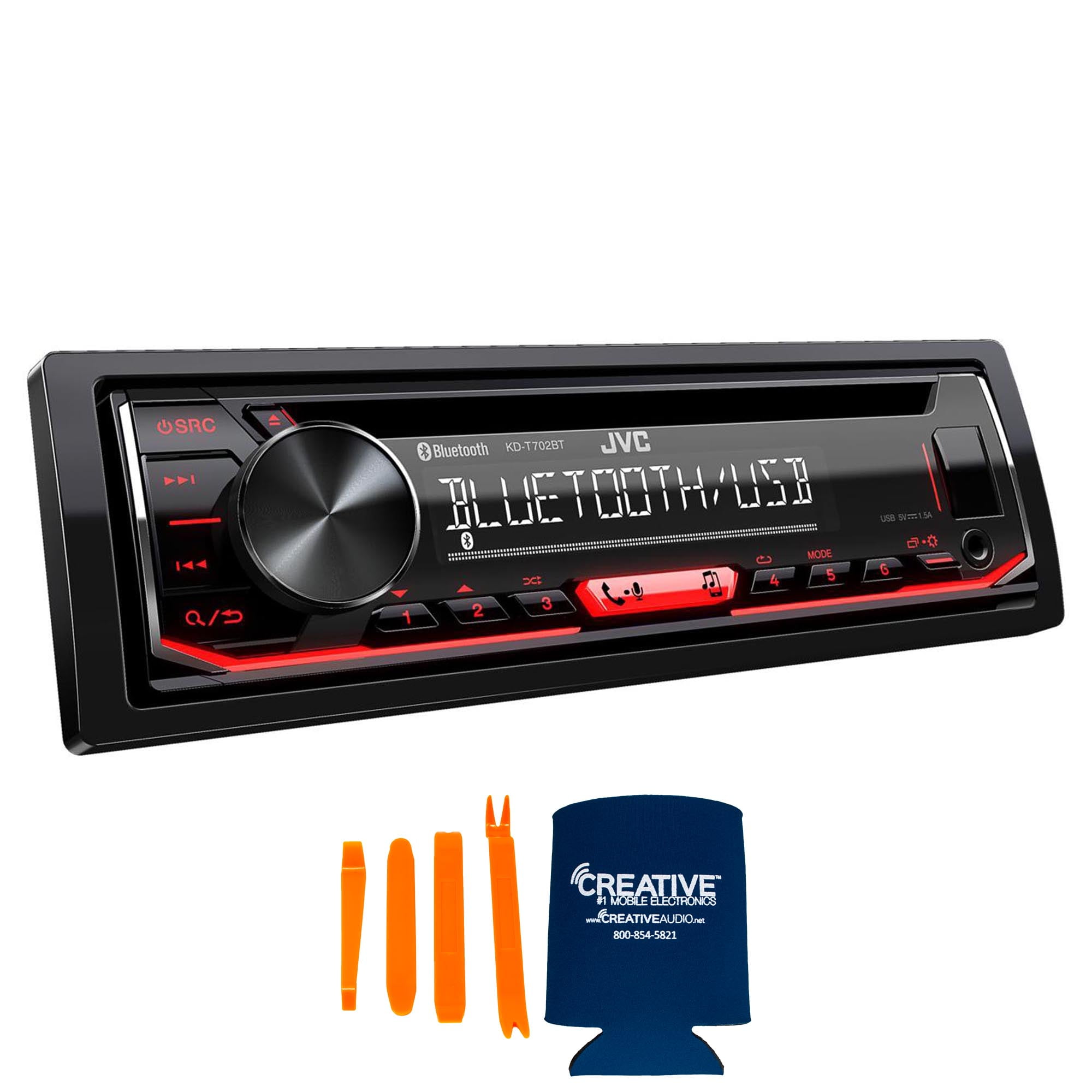 JVC KD-T720BT 1-DIN CD Receiver with Bluetooth Wireless Technology