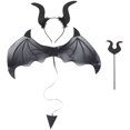 thumbnail image 1 of 1 conjunto de cosplay diablo disfraz diadema diadema de diablo ala de ala de cosplay accesorios de apoyo del diablo, 1 of 8