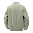 thumbnail image 4 of Yiliang Mens Tactical Jacket Aviator Bomber Jacket Casual Fall and Winter Water Resistant Outwear Coat,Green,S, 4 of 6