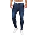 thumbnail image 1 of Cathalem Men's High Waist Straight Fit Stretch Jeans Legendary Regular Boot Jean,Dark Blue S, 1 of 5