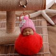 thumbnail image 4 of Llaveros de muñeco de bebé para mujer, llaveros de felpa de piel sintética, pompón esponjoso, bolsa de juguete, envío directo, 4 of 5