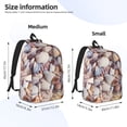 thumbnail image 2 of Honeii Sea Shells Print Canvas Backpack for School & Outdoor,Laptop Excursion Backpack,Notebook School Bookbag For Men Women,for Work, Travel, and Everyday Use-Medium, 2 of 5