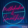 thumbnail image 3 of Craftnamesign Milkshakes & Smoothies Neon Sign, Drink Shop LED Signage, 3 of 4