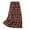 Coffee, variant on Skirts for Women, Womens Summer Inner Pocket Elastic Waist Lace Printed Cotton and Double Layer A-line Skirt