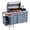 6 Burners Blue, variant on Outdoor Kitchen Grill with 5-Burner , Side Burner and Sink, 52,000 BTU Stainless Steel Propane Grill, Storage Cabinet, LPG/NG Convertible, Black