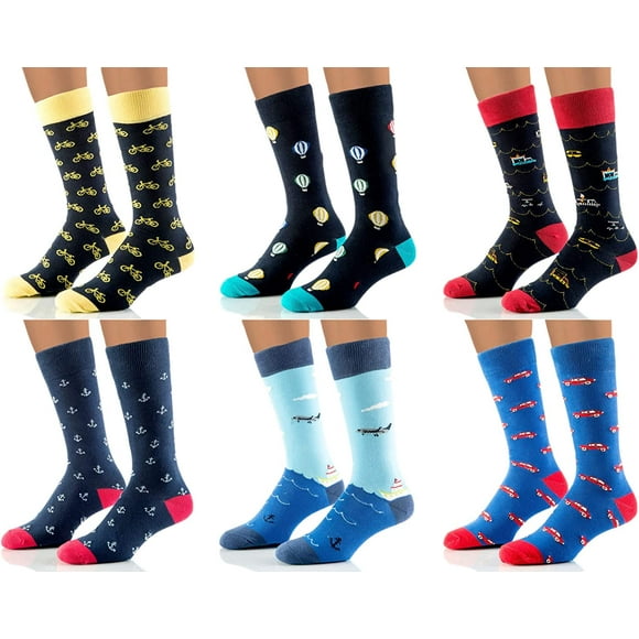 Men's Fashion Combed Cotton Funky Dress Socks