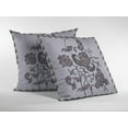 thumbnail image 2 of 26â€ Gray White Wildflower Indoor Outdoor Zippered Throw Pillow, 2 of 4