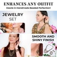 thumbnail image 5 of Costume Jewelry Set - Beaded Boho Jewelry for Women - Statement Chunky Bracelet Earrings and Layered Necklace Set - Fashion Beads Engagement - Brown Birthday Christmas Gifts, 5 of 10