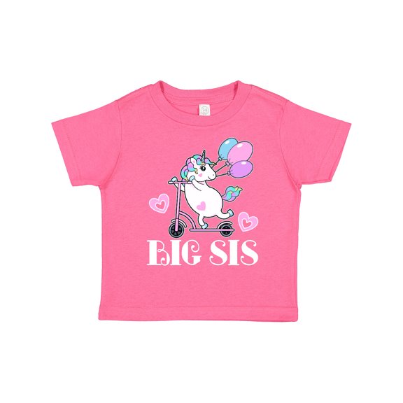 Inktastic Big Sis Unicorn Sister Announcement Girls Toddler T-Shirt