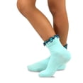 thumbnail image 5 of Teehee Socks Girls Cotton Double Ruffle Crew Socks, Multicolor (6 Pack), 5 of 8