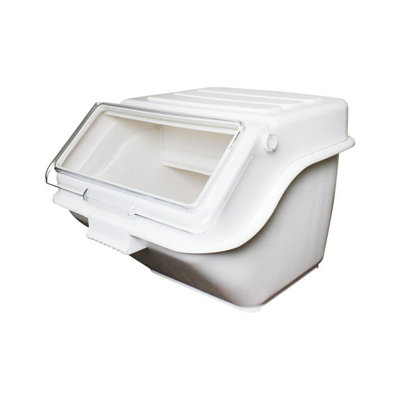 Excellante 10 gallon/150 cup shelf ingredient bin, 19 1/4" x 23 3/8" x 17", polypropylene, white, comes in each