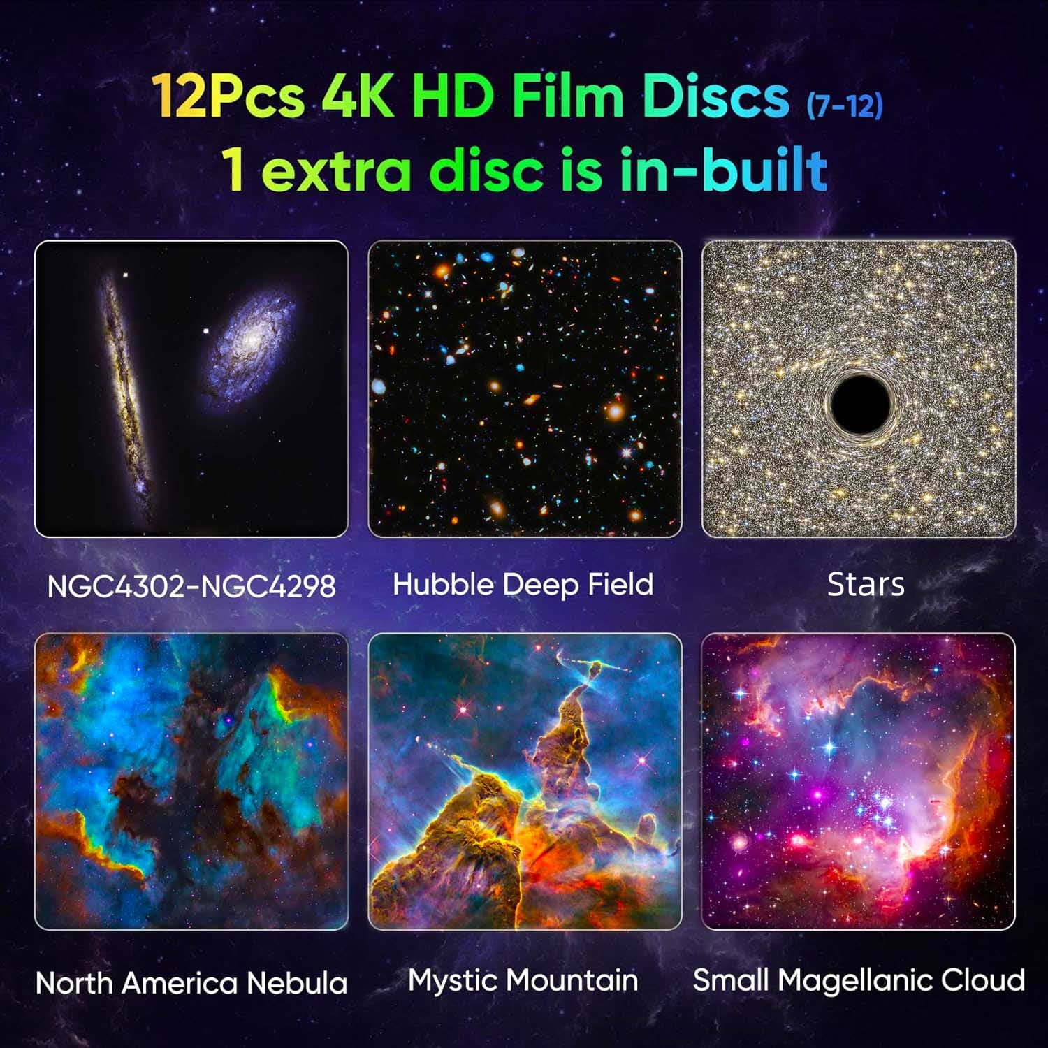 QXWPBV Astronaut Star Projector: 13 Galaxy Lights & Ceiling Decor for Bedroom, Kids/Adults (Black)