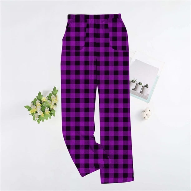 Puyaiuu Women's Pajama Pants With Pockets Flannel Pajama All kinds of Print Comfy Lounge Pant Fuzzy Sleep Bottoms with Pockets Gift