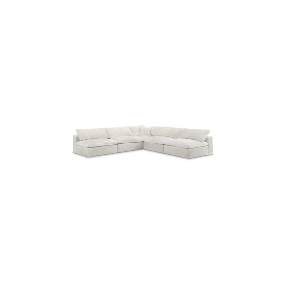 Meridian Furniture Cozy Cream Velvet Modular Sectional