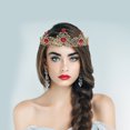 thumbnail image 4 of Wedding Crown Rhinestone Crown Bridal Crown Headband Bride Headdress Fashionable Hair Accessory, 4 of 8