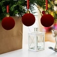 thumbnail image 6 of HomeDM 12PCS Velvet Christmas Balls Ornaments Red 8cm/3.15" Flocked Balls Christmas Tree Decorations Shatterproof Hanging Pendant for Xmas Tree Holiday Home Decor, 6 of 6