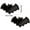 Black, variant on 2-Pack Pumpkin Ghost Bat Candy Trays - Halloween Thanksgiving Reusable Snack Plate, Festive Plastic Party Plates for Snacks Dessert and Fruit