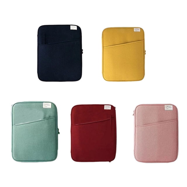 Langgg Tablet Sleeve Bag Laptop Pouch Soft Computer Handbag Notebook Keyboard Storage Zipper Closure Mouse Organizer Business Wine red 11inch