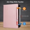 thumbnail image 5 of Flip Case for Apple iPad mini 7th Gen (A17 Pro)/ iPad Mini 6th Gen 8.3", with Pencil Holder Smart Cover Auto Sleep Wake Protective Documents Pocket Stand Snap Closure Case for iPad mini 7 6, Rosegold, 5 of 7
