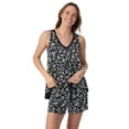 thumbnail image 4 of Layla Women's Sleepwear 2-Piece Knit Tank and Shorty Boxer Pajama Set, XS-4X, 4 of 7