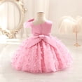 thumbnail image 4 of vastwit Baby Girls Butterfly Dress Single Shoulder Princess Party Tulle Birthday Tutu Prom Gown with Headband Pink 12-18 Months, 4 of 5