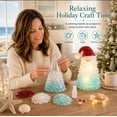 thumbnail image 3 of Beginner-Friendly DIY Lighted Sea Glass Santa Christmas Decor Kit,Complete Kit with Sea Glass Pieces,Warm Fairy Lights & Step-by-Step Guide Included,Coastal Holiday Craft(A4), 3 of 5