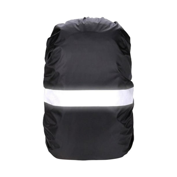 Mochila reflectante con funda impermeable para senderismo, camping, ciclismo, mochila, bolsa a prueba de polvo negro 70L