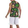 thumbnail image 5 of Easygdp Cute Hedgehogs Cactus Blue Men's Mesh Basketball Jersey Quick Drying Sleeveless Shirts Fitted Muscle Tank Tops Sport Round Neck T-Shirt - 3X-Large, 5 of 9
