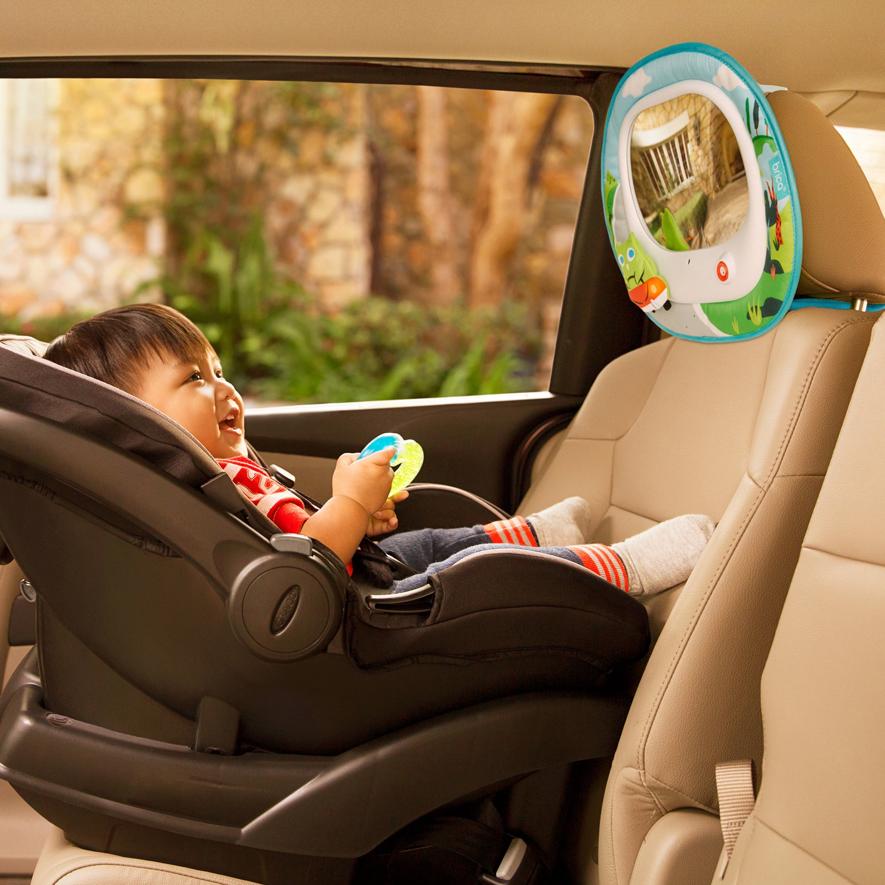 Munchkin Brica Cruisin Baby In-Sight Entertainment Owl Mirror, Includes 8 Songs and Remote Control, Crash-Tested, Blue