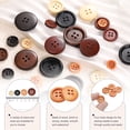 thumbnail image 4 of Uxcell 30pcs 24L Wooden Sewing Button 5/8"(15mm) 4 Holes Wood Round Craft Replacement Buttons for Clothing DIY Crafts Decoration, Light Brown, 4 of 6
