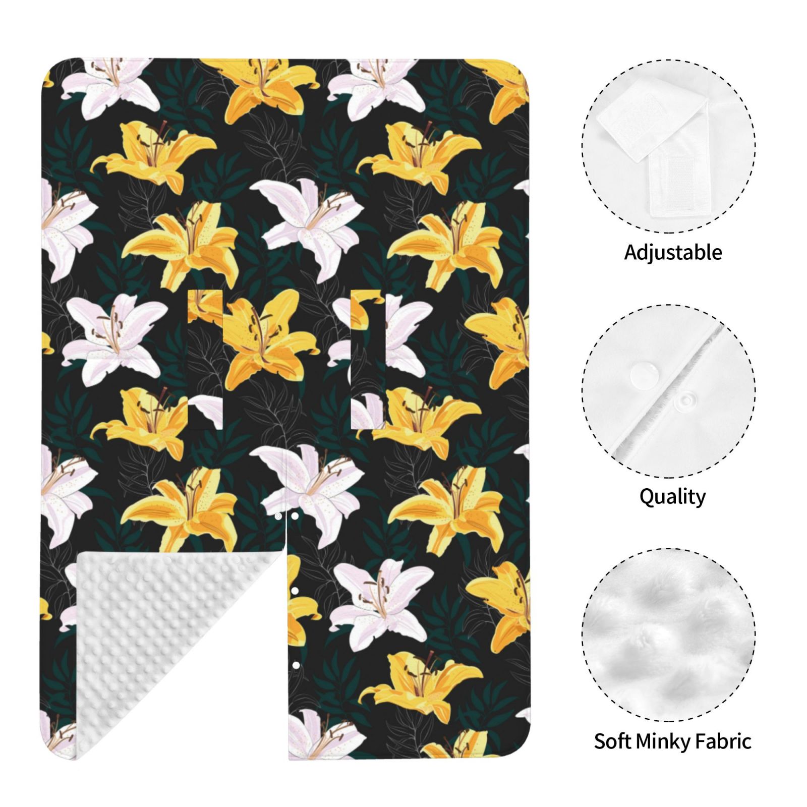 Car Seat Cover Baby - Lilies Flowers White Yellow Breathable Infant Car Seat Cover for Baby Carseat, Lightweight Comfort Baby Essentials Must Haves Newborn Stuff for Girl Boy