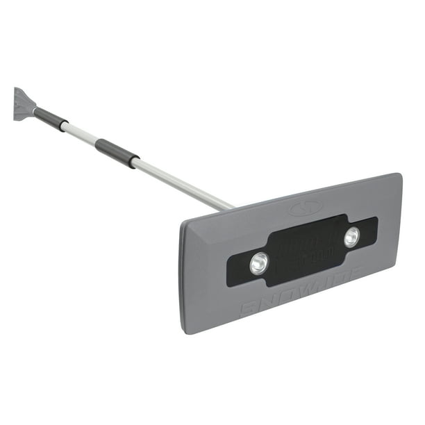 Snow Joe SJBLZDLEDGRY 4In1 Telescoping Snow Broom + Ice Scraper