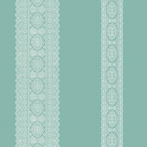 A-Street Prints Brynn Turquoise Paisley Stripe Wallpaper, 20.5-in by 33-ft, 56.4 sq. ft