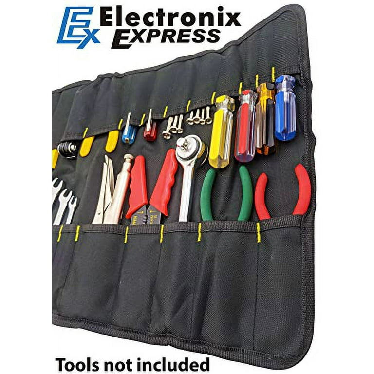 Portable 22 Pocket Tool Holder with 15 Socket Slots, Organizer