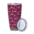 thumbnail image 2 of Salouo Festive Flamingos Print 20oz Tumbler with Lid,Stainless Steel Vacuum Insulated Tumbler Durable Insulated Coffee Mug Thermal Cup with Splash Proof Sliding Lid-Straw Two-piece Set, 2 of 8
