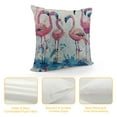 thumbnail image 4 of Nawypu  Flamingo Pillowcases  Pink Bird Wildlife Animal Flamingos in Water Blue Watercolor Throw Pillow Cover Case  Decorative Cushion for Couch Bed, 4 of 5
