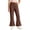 Y12-Brown, variant on Mifsaly Girls Waffle Knit Wide Leg Pants High Waisted Flare Sweatpants with Pockets Solid Color Outdoor Play Lounge Clothes