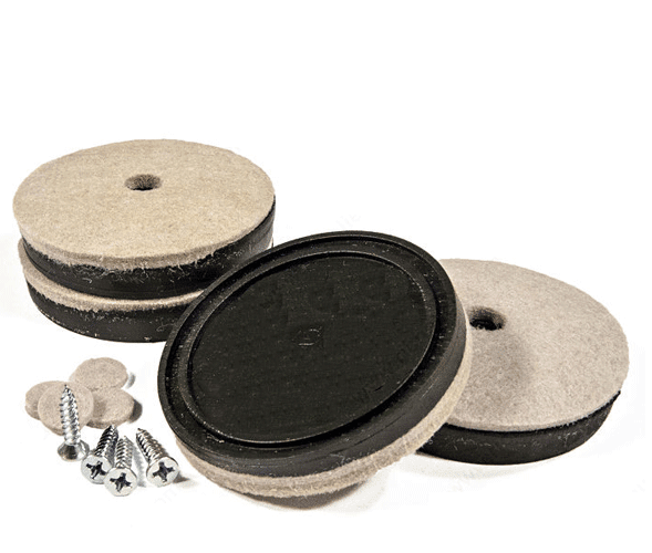 Screw In PVC Furniture Floor Protectors 2 1/4" Round