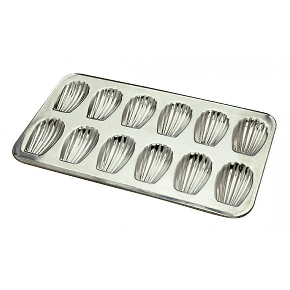 Gobel 12-Cup Madeleine Pan – Heavy Tinned Steel – 9 1-16" x 8 7-8" – Made in France