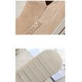 thumbnail image 6 of hopeusnice Women's Suede Loafers Slip On Wedge Shoes Comfortable Breathable Bowknot Tassel Flatform Walking Shoes Beige 38, 6 of 7