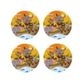thumbnail image 2 of Balery 4 Pcs Animals On Noah'S Ark1leather Coasters Set, Drink Table Cup Coasters For Living Room Kitchen Coffee Decor, 2 of 9
