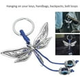 thumbnail image 5 of 4Pcs Dragonfly Gifts for Women, Evil Eye Keychain, Blue Charm Vintage Rope Clip Bag Ornament with Good Ornamental Value, Alloy Multipurpose Plaited Amulet Decoration, 5 of 7