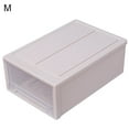 thumbnail image 4 of Xinwanna Household Plastic Transparent Stackable Drawer Storage Box Container Organizer (Beige,M), 4 of 13