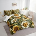 thumbnail image 3 of Manfei Daisy Sunflower Bedding Comforter Set 7-Piece for Girls, Floral Flower Full Bedding Set, Green Leaves Fitted Sheet Flat Sheet, Ultra Soft Home Decor, 3 of 8