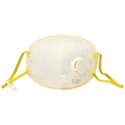 Vectorfog Yellow Respirator Mask with Valve, Reusable & Adjustable