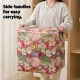 thumbnail image 3 of Kannior Storage Chests Boxes Flower Printed Storage Bag Thickened Waterproof Moisture Proof Double Zipper Organizer for Clothes, Quilts, 3 of 7