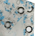thumbnail image 4 of Ambesonne Grey and Blue Grommet Curtain, Daisies, 50" x 72", Pale Grey Black Blue, 4 of 6