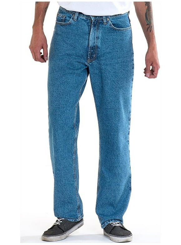 Full Blue Mens Relaxed Fit Jeans in Mens Jeans
