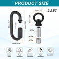 thumbnail image 2 of 2 Pack M10 Lifting Eye Nut Kit, Bolt Screw Ring, 88 lbs Black, 2 of 7