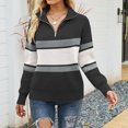 thumbnail image 3 of Vedolay Fall Sweaters for Women Crewneck Oversized Knit Warm Side Slit Pullover Sweater,Black S, 3 of 4